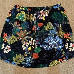 Loft fun print-drawstring skirt